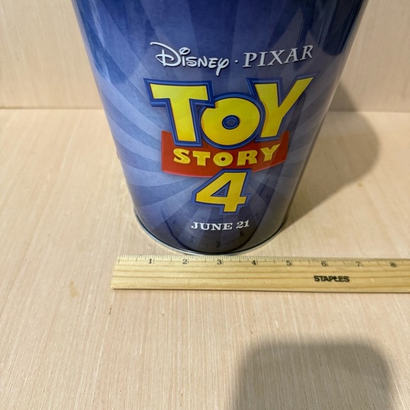 Toy Story 4 AMC Popcorn Collectible Tin Bucket Woody Bo Peep Buzz 8" Brand New! - Picture 10 of 11